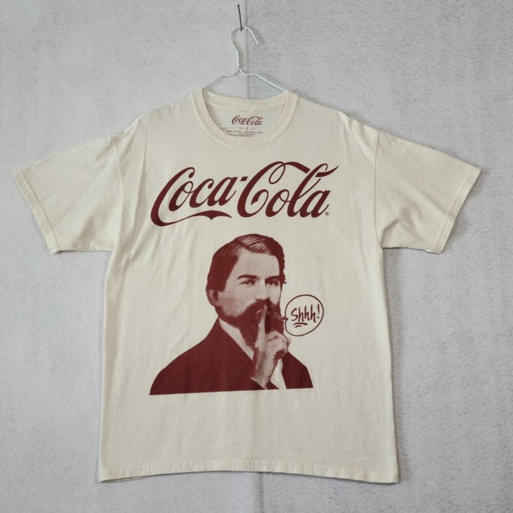 Coca-Cola Shhh! Short Sleeve T-Shirt, Men Size Large